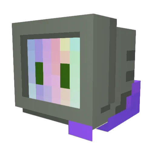 blutuf Minecraft avatar head, 3D render