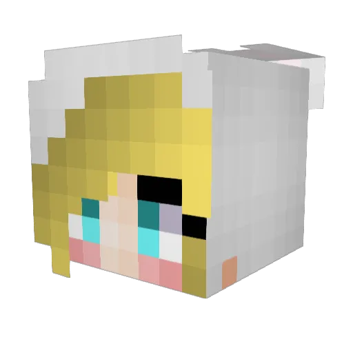 bluuberee Minecraft avatar head, 3D render