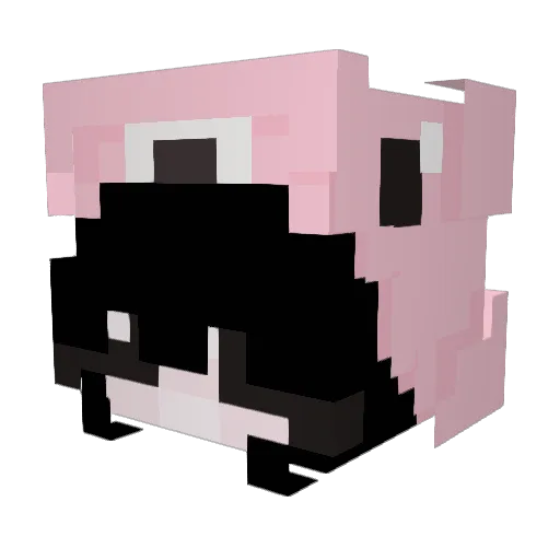 bluuberii Minecraft avatar head, 3D render