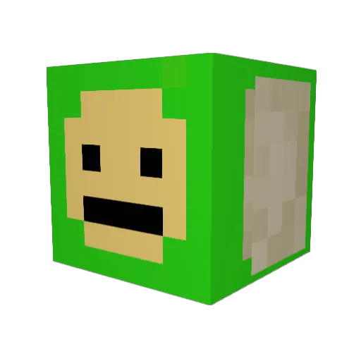 bluuro Minecraft avatar head, 3D render