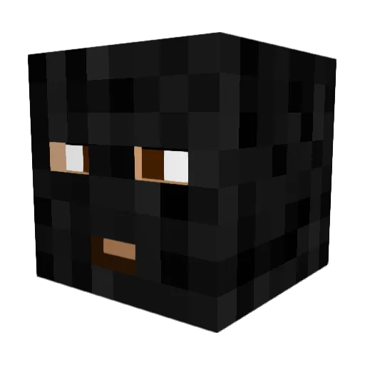 bluuskive Minecraft avatar head, 3D render