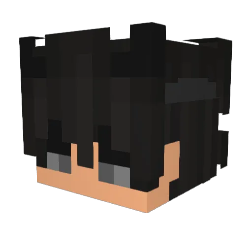 bluuunt Minecraft avatar head, 3D render