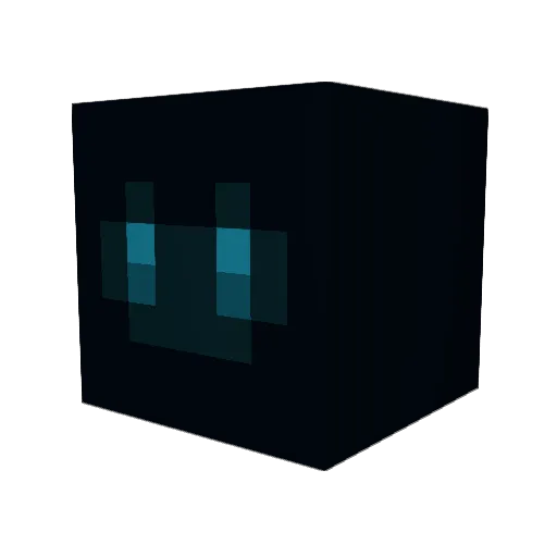 bluuuu_ Minecraft avatar head, 3D render