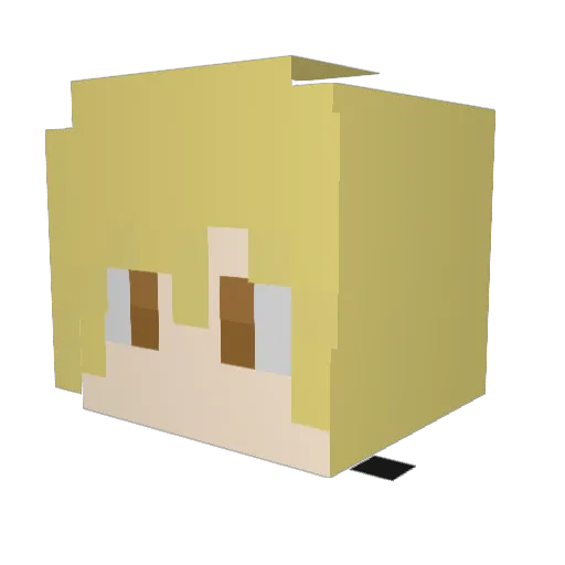 bluybubble Minecraft avatar head, 3D render
