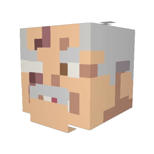 blw2 Minecraft avatar head, 3D render