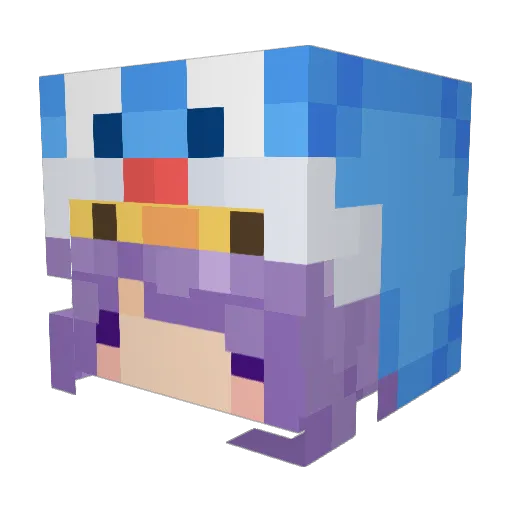 blxeily Minecraft avatar head, 3D render