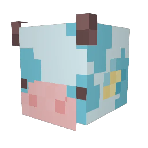 blxuu Minecraft avatar head, 3D render