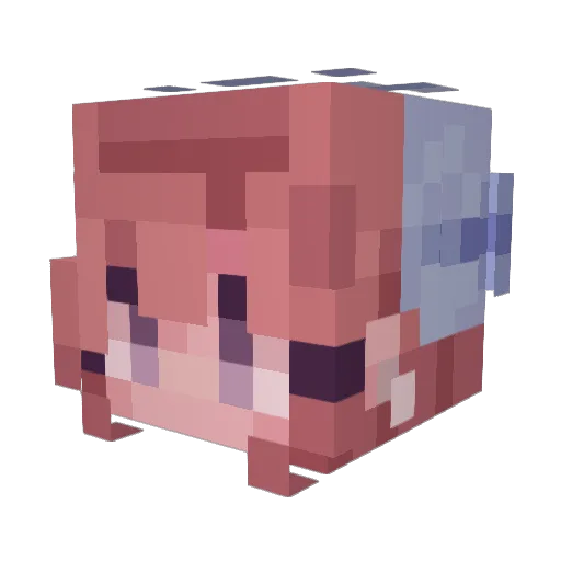 blxzzm Minecraft avatar head, 3D render