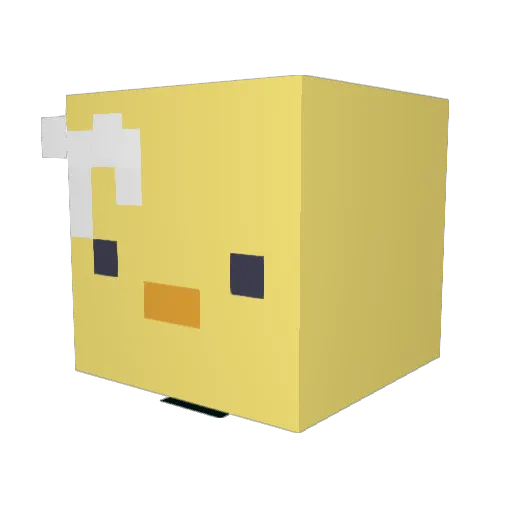blyibi Minecraft avatar head, 3D render
