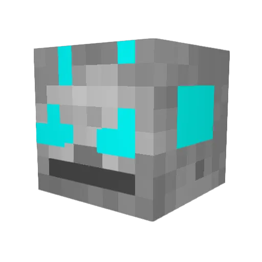 bmacias Minecraft avatar head, 3D render