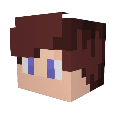 bmctyp Minecraft avatar head, 3D render