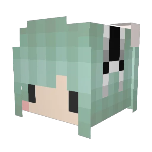 bmei Minecraft avatar head, 3D render