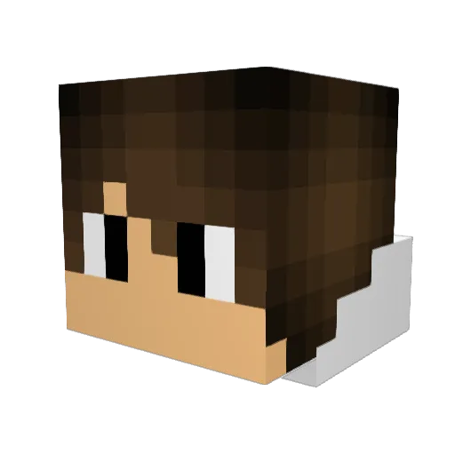bmenary Minecraft avatar head, 3D render