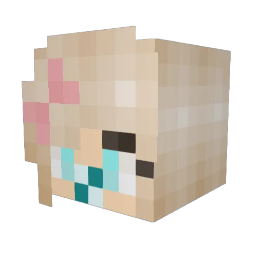 bmk117 Minecraft avatar head, 3D render