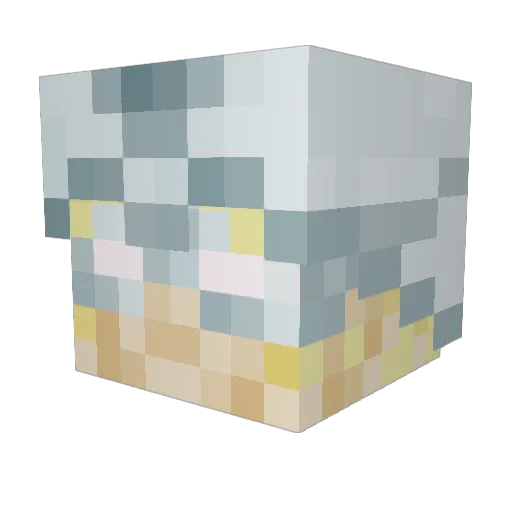 bmk8361 Minecraft avatar head, 3D render