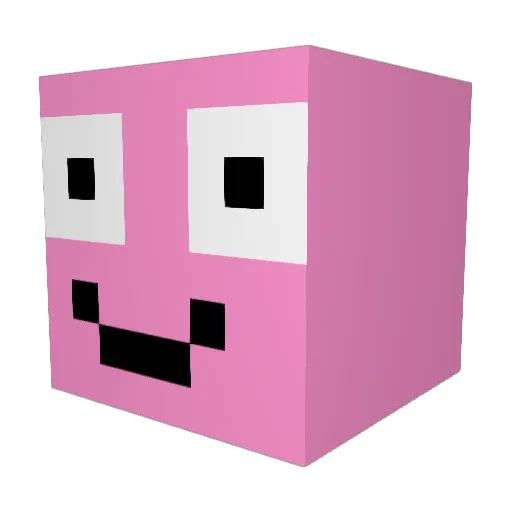 bmk_12 Minecraft avatar head, 3D render