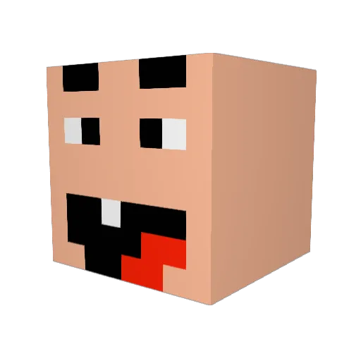 bmo48 Minecraft avatar head, 3D render