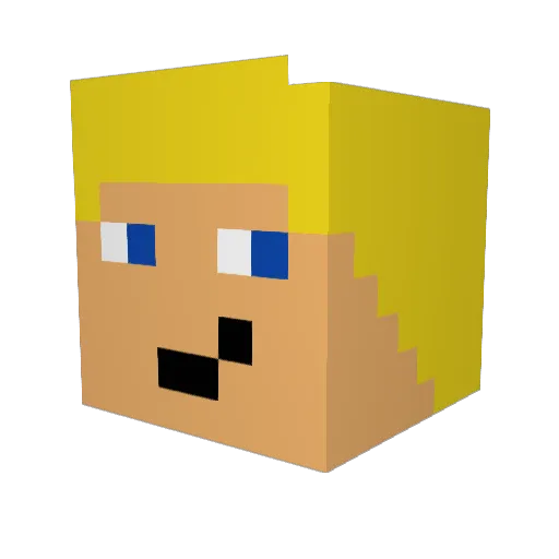 bmo98 Minecraft avatar head, 3D render