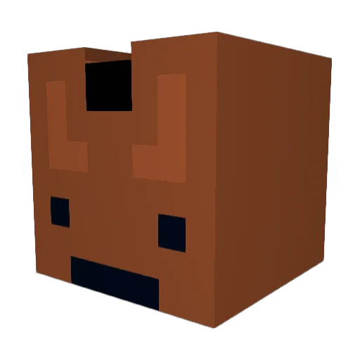bmobmomo Minecraft avatar head, 3D render