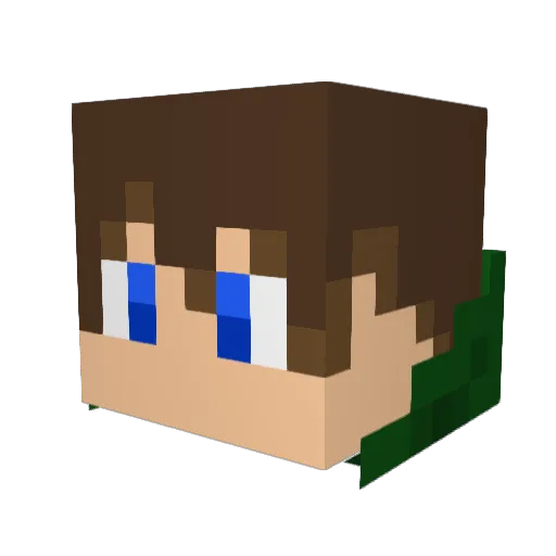 bmtpudge Minecraft avatar head, 3D render