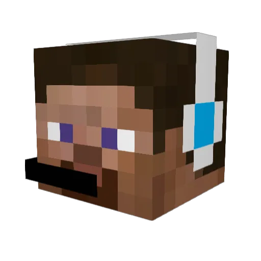 bmwbr Minecraft avatar head, 3D render