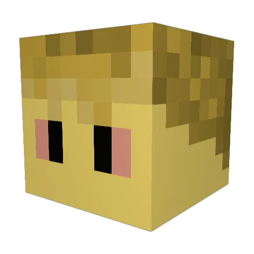 bnatser Minecraft avatar head, 3D render