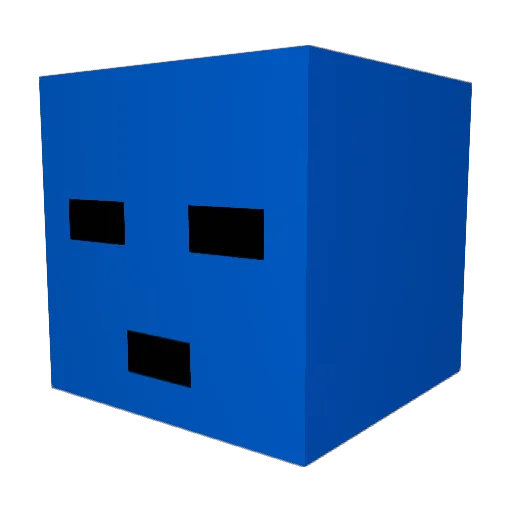 bndso Minecraft avatar head, 3D render