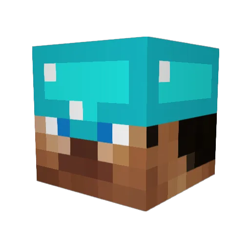 bngwolff Minecraft avatar head, 3D render