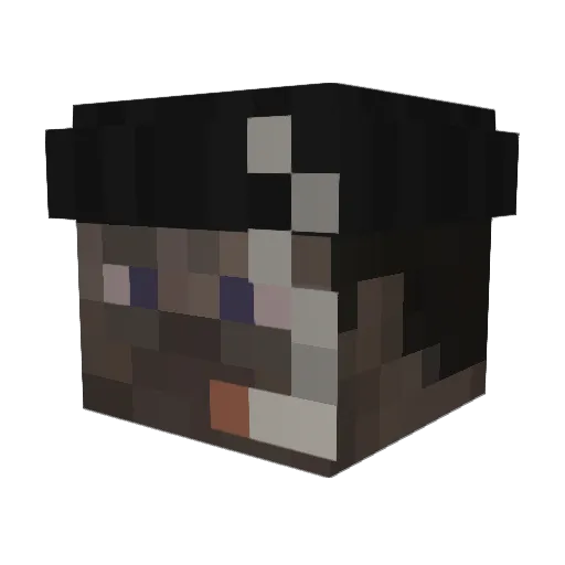 bnjas Minecraft avatar head, 3D render