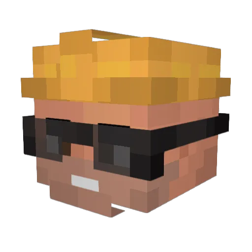 bnjoto_ Minecraft avatar head, 3D render