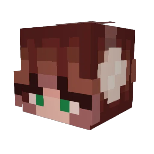 bnklz Minecraft avatar head, 3D render