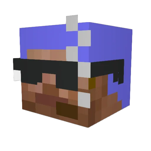 bnlester Minecraft avatar head, 3D render