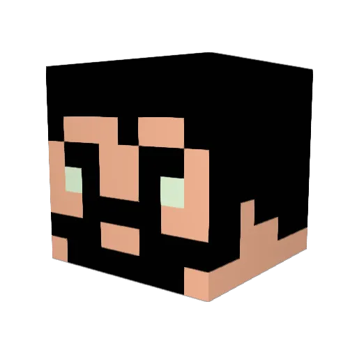 bnmok Minecraft avatar head, 3D render