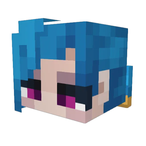 bns0 Minecraft avatar head, 3D render