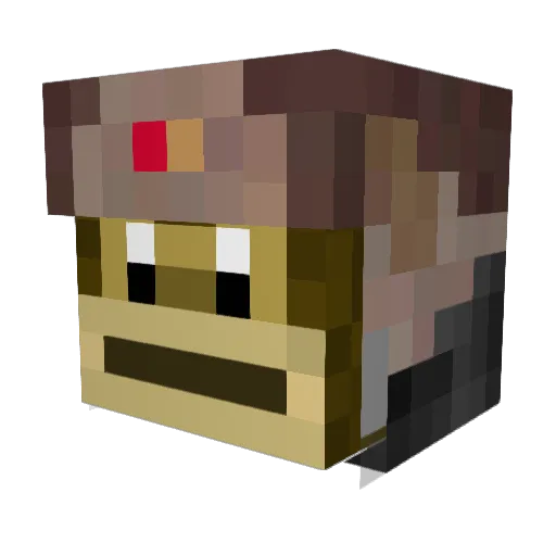 bnul Minecraft avatar head, 3D render
