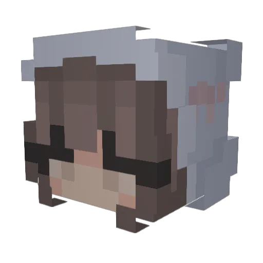 bo040 Minecraft avatar head, 3D render