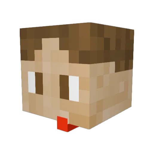 bo3d Minecraft avatar head, 3D render