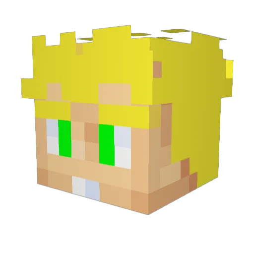 bo8008 Minecraft avatar head, 3D render