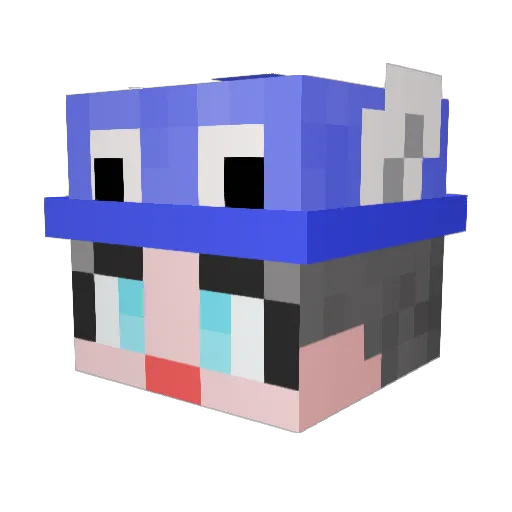 bo_ya Minecraft avatar head, 3D render
