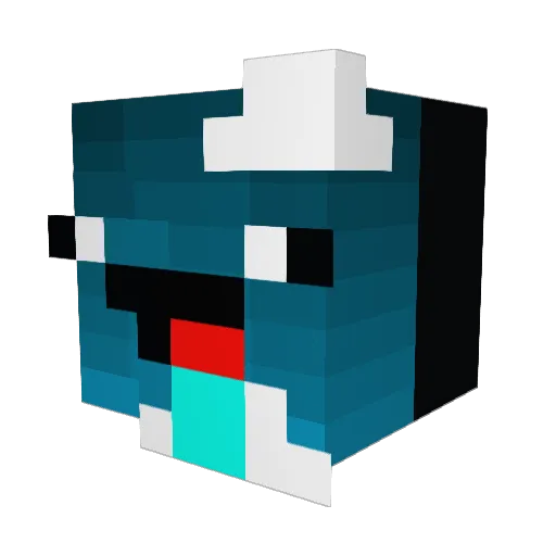 boaaat Minecraft avatar head, 3D render