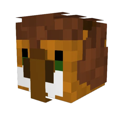 boarsal Minecraft avatar head, 3D render