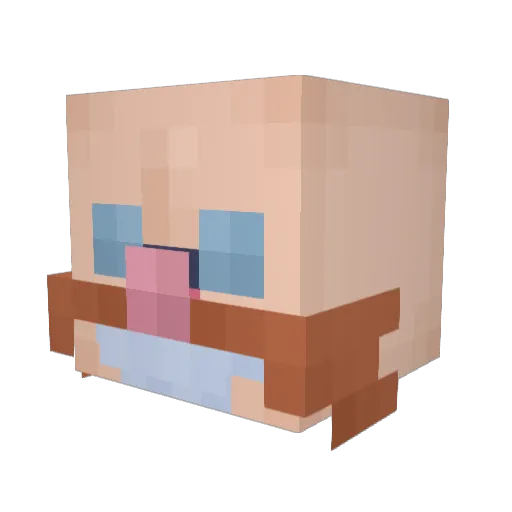 bob123444 Minecraft avatar head, 3D render