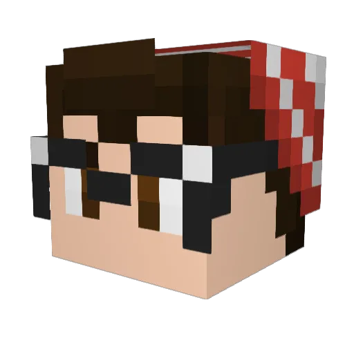 bob80222 Minecraft avatar head, 3D render
