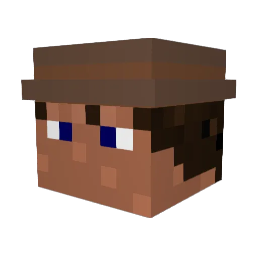bob8doto Minecraft avatar head, 3D render