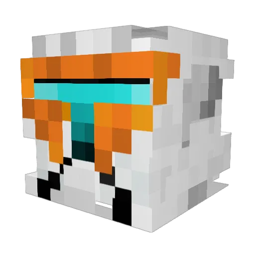 bob_ross8 Minecraft avatar head, 3D render