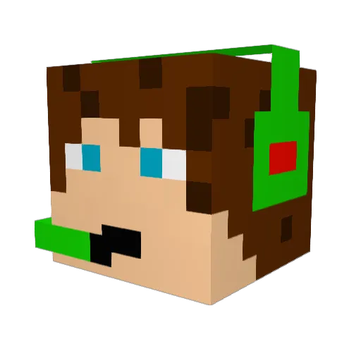 bobakiss Minecraft avatar head, 3D render
