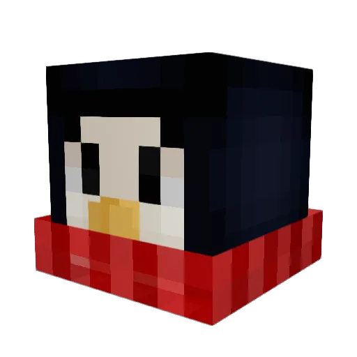 bobbobTV Minecraft avatar head, 3D render