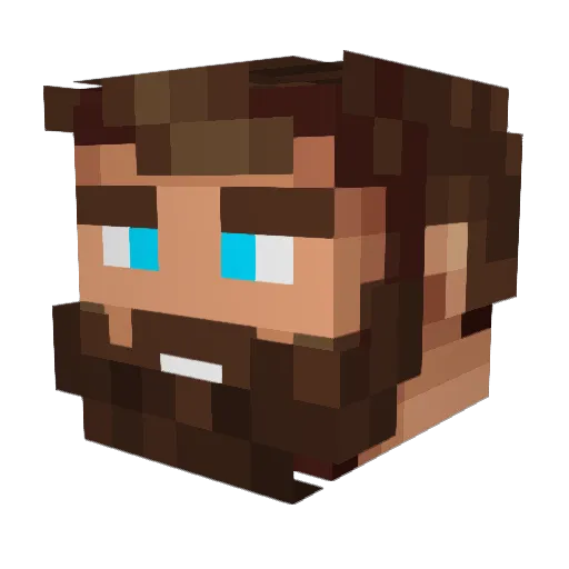 bobbybouwer Minecraft avatar head, 3D render