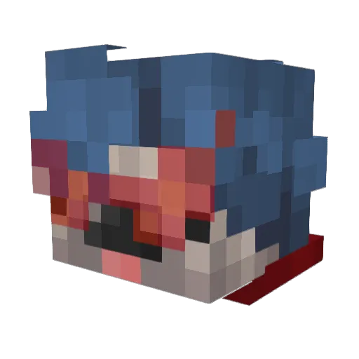 bobbyshh Minecraft avatar head, 3D render