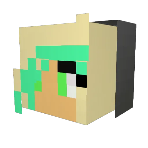 bobdeen Minecraft avatar head, 3D render